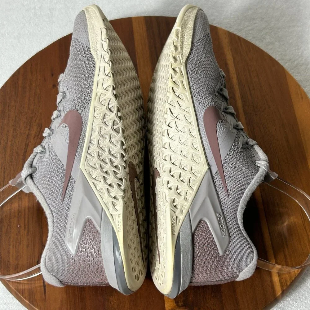 Nike Metcon Gray/Plum Mesh Running Athletic Training Sneakers Shoes Women 5 - Picture 6 of 9